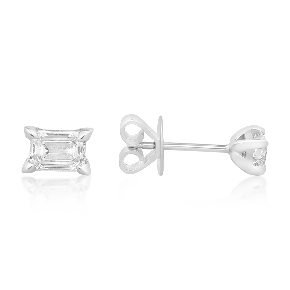 18k fehér arany fülbevaló gyémántokkal 0.77ct