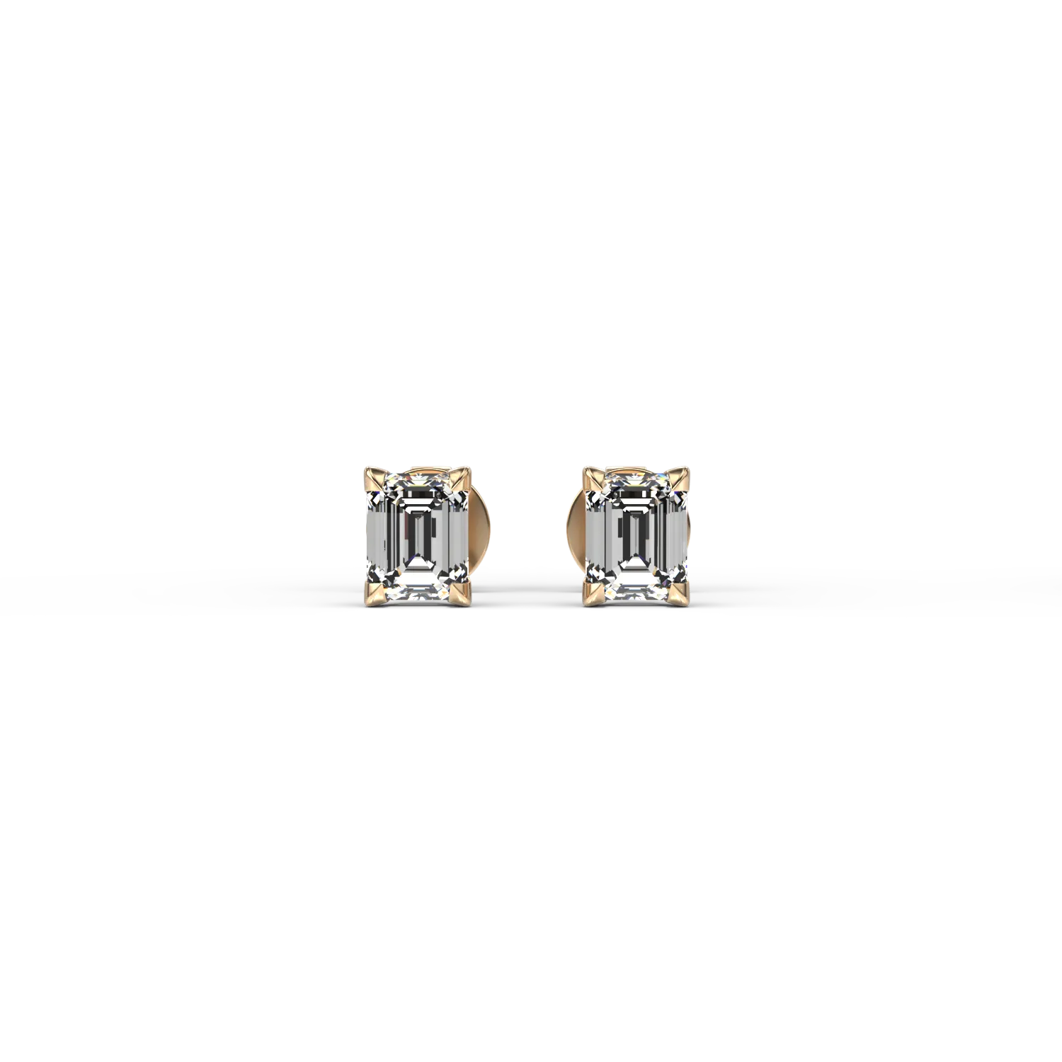 Teilor Cercei din aur galben cu diamante emerald de 0.6ct