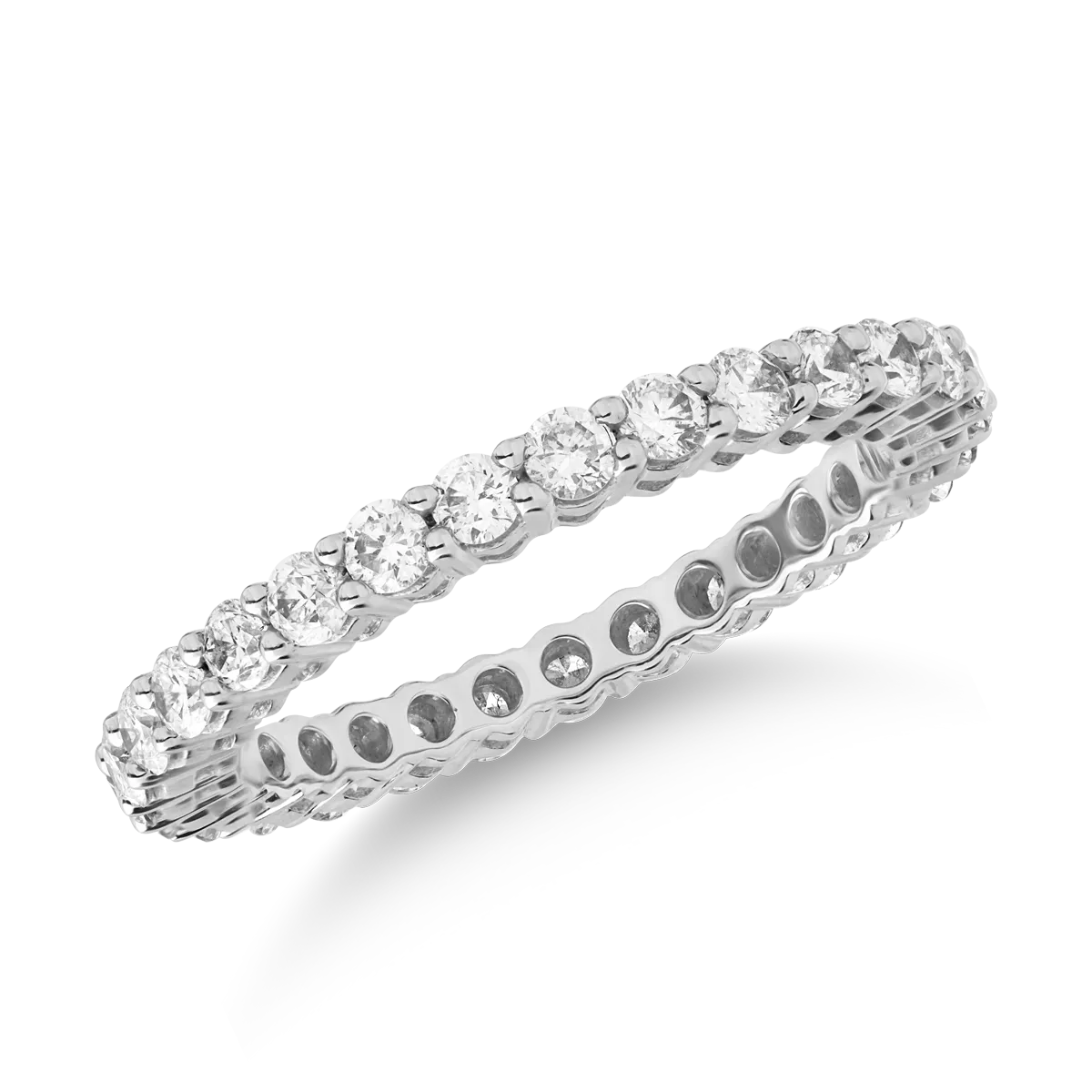 Inel eternity din aur alb cu diamante de 1.15ct