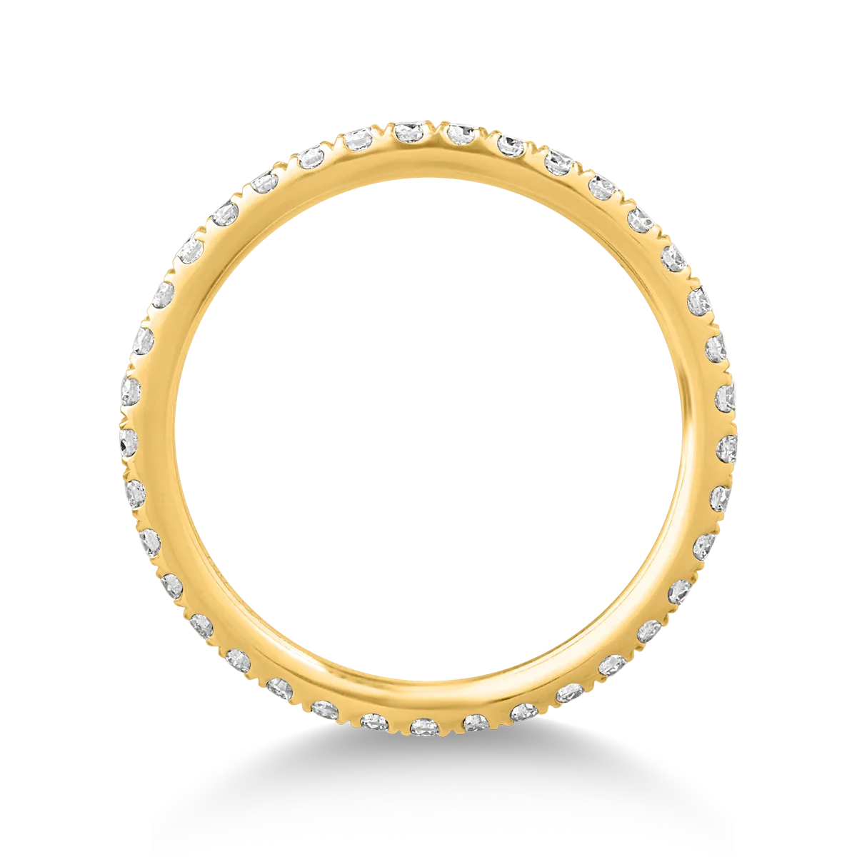 Inel eternity din aur galben cu diamante de 0.5ct