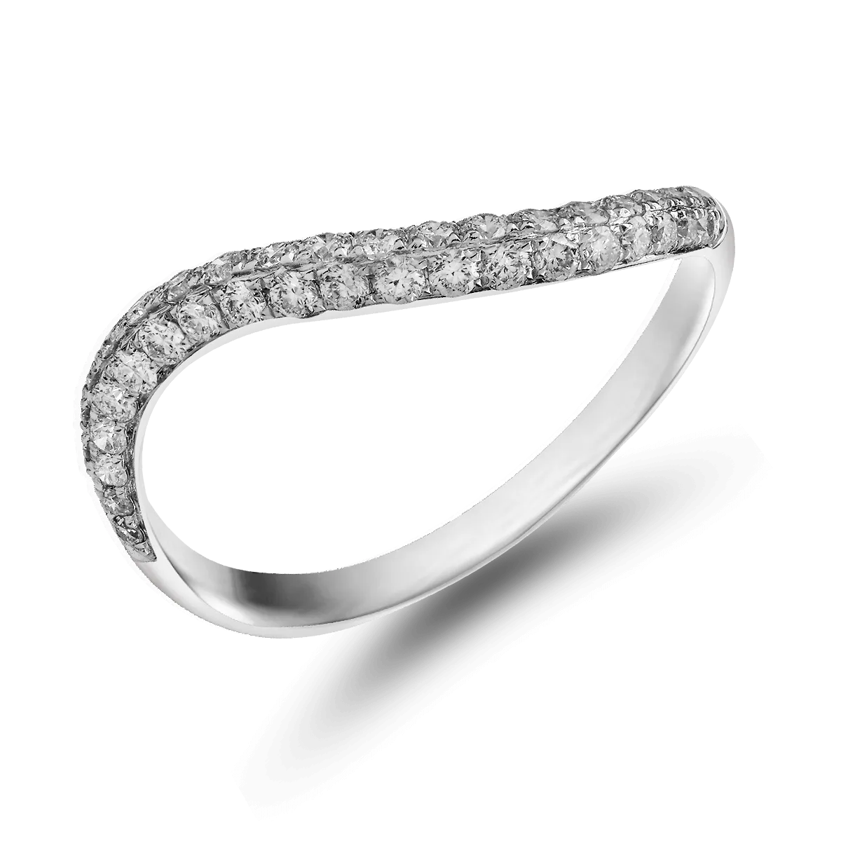 Inel din aur alb de 18K cu diamante de 0.4ct-106517