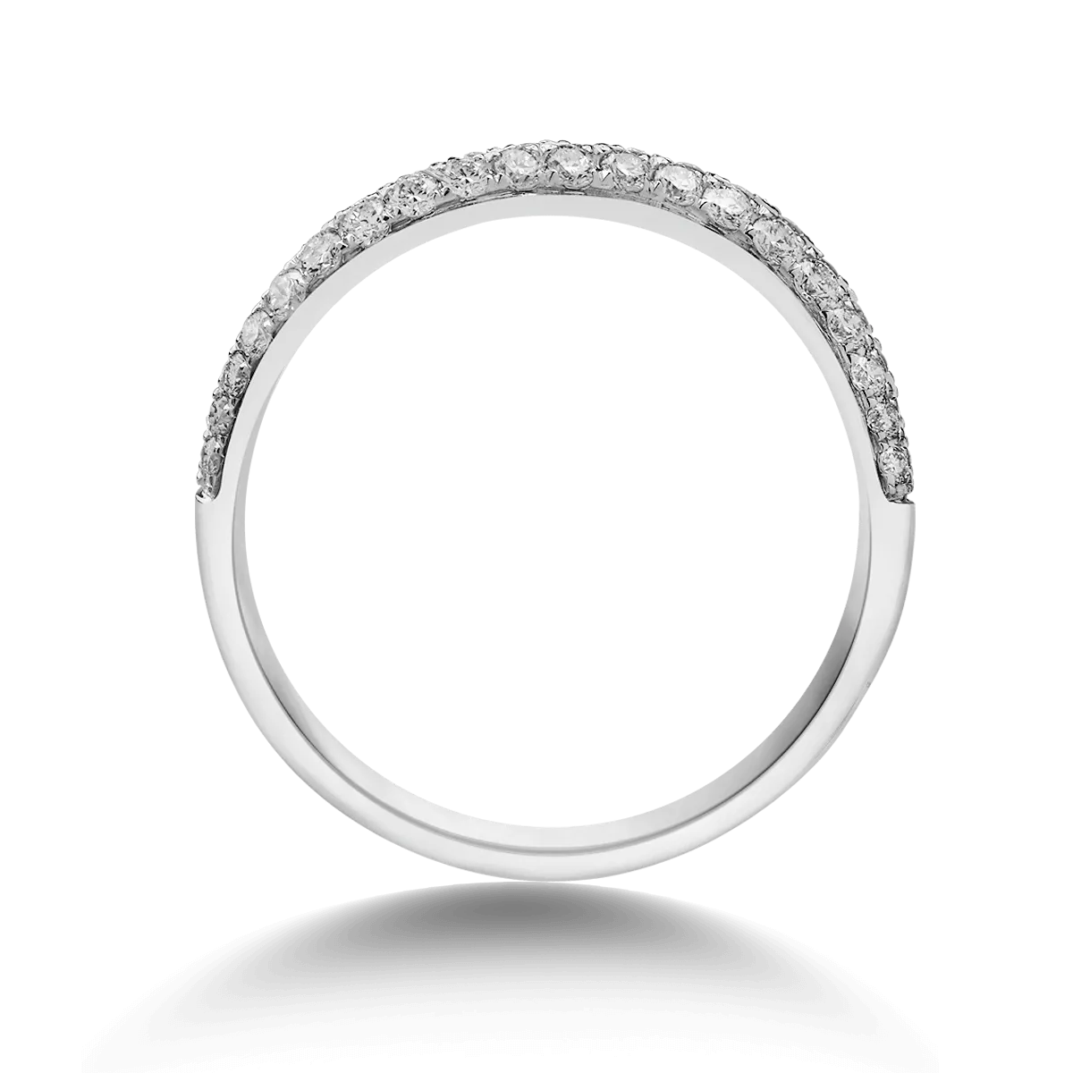 18 k fehér arany gyûrû gyémántokkal 0.4ct