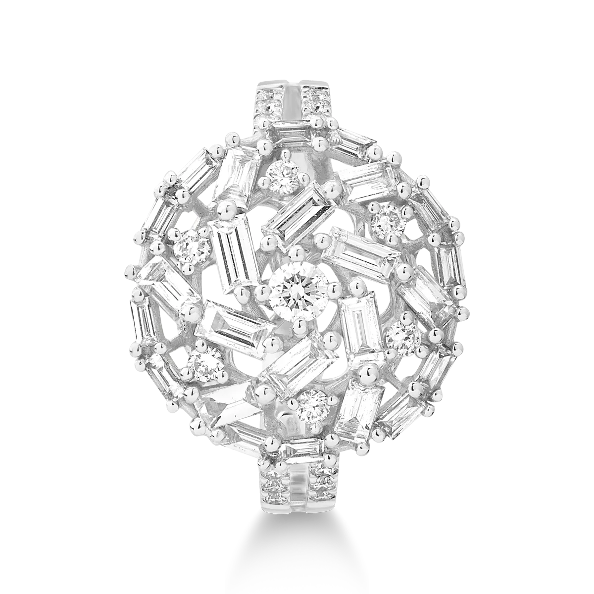 18k white gold ring with diamonds of 1.18ct