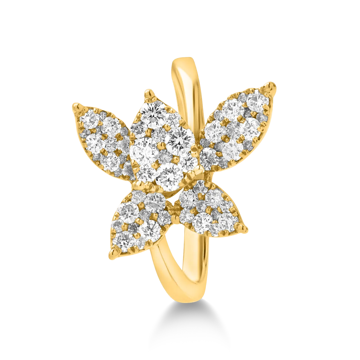 Inel din aur galben de 18K cu diamante de 0.93ct