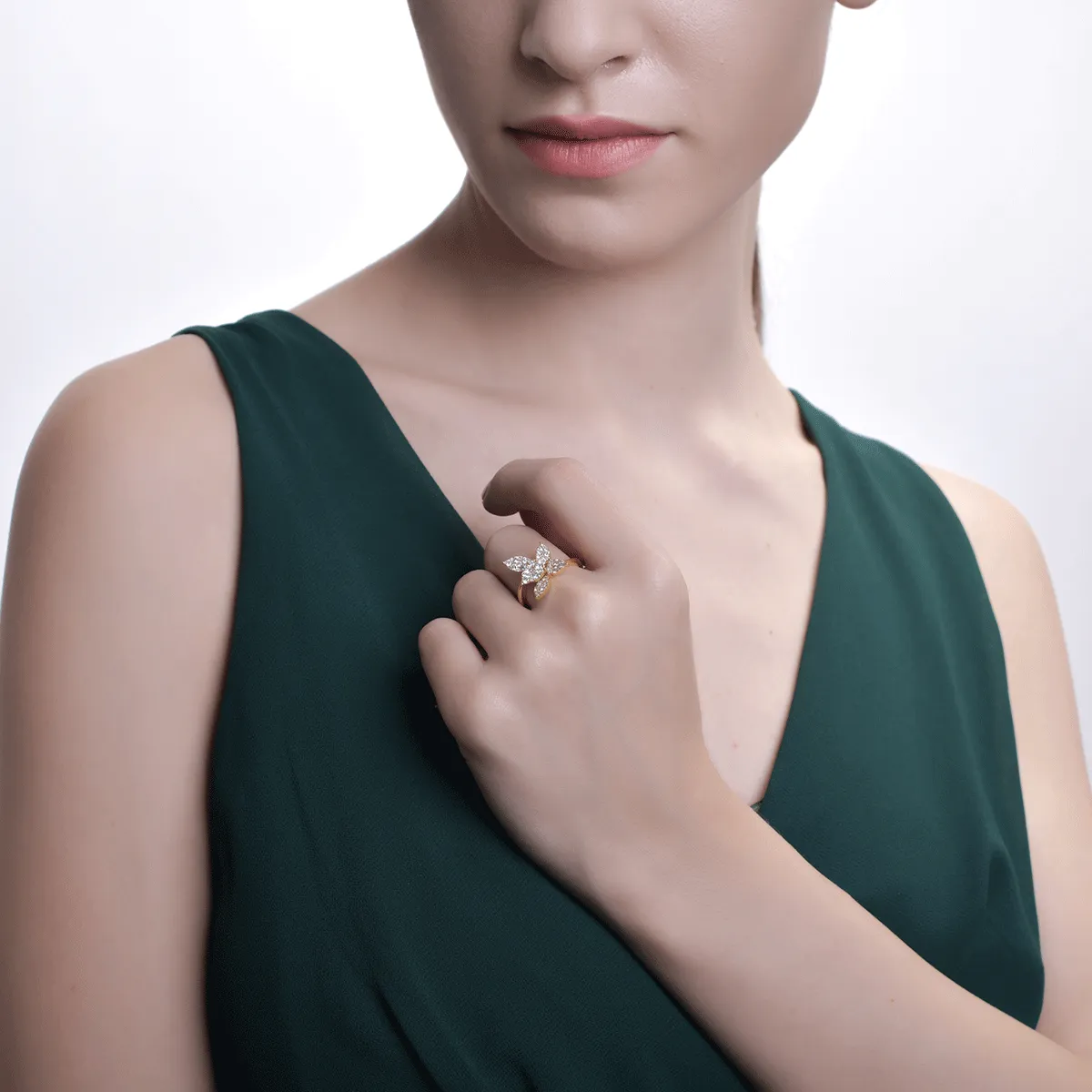 Inel din aur galben de 18K cu diamante de 0.93ct