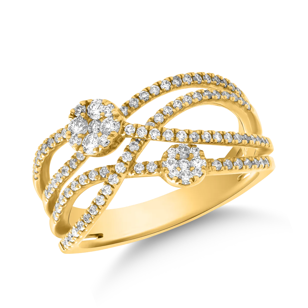 Inel din aur galben cu diamante de 0.54ct