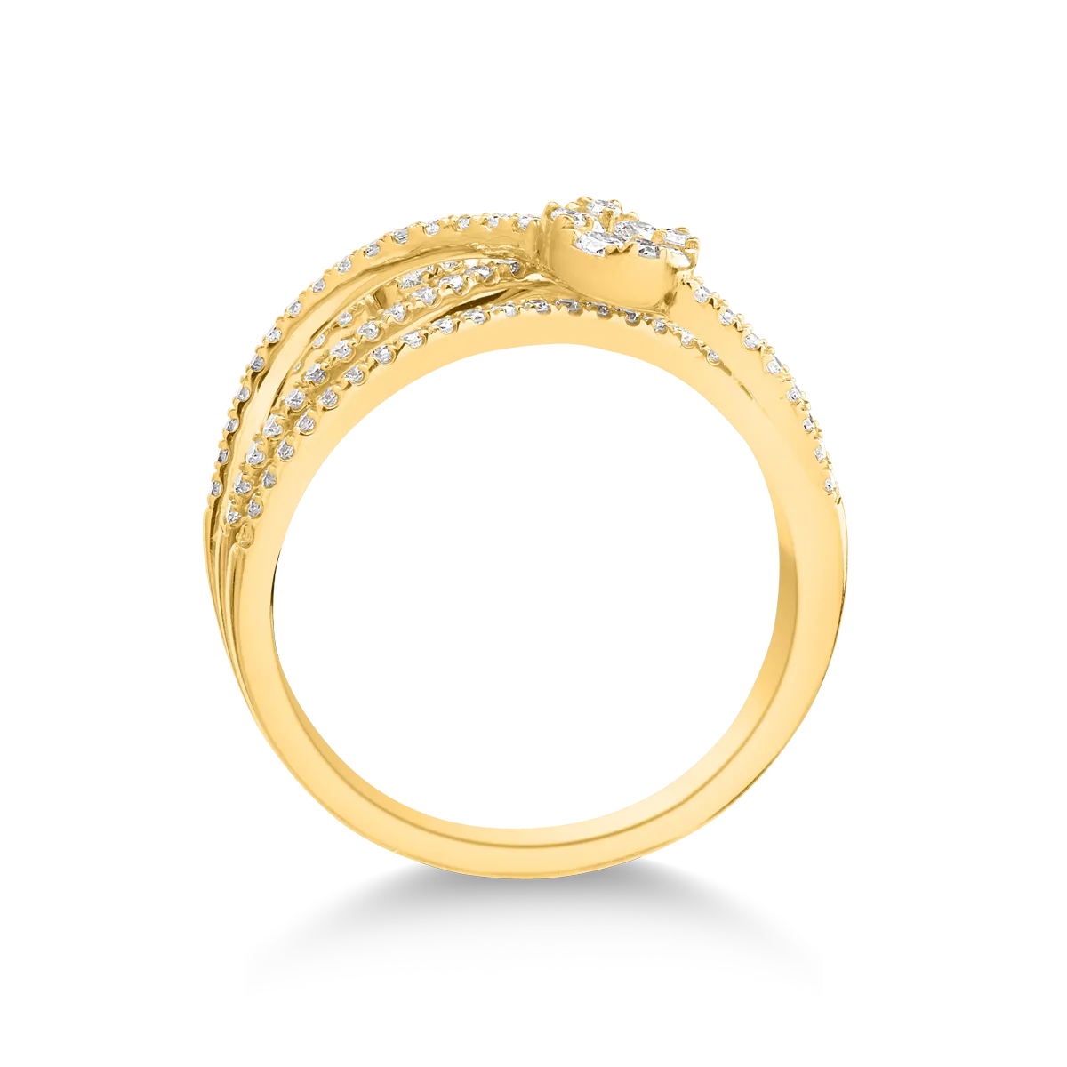 18K yellow gold ring with 0.54ct diamonds
