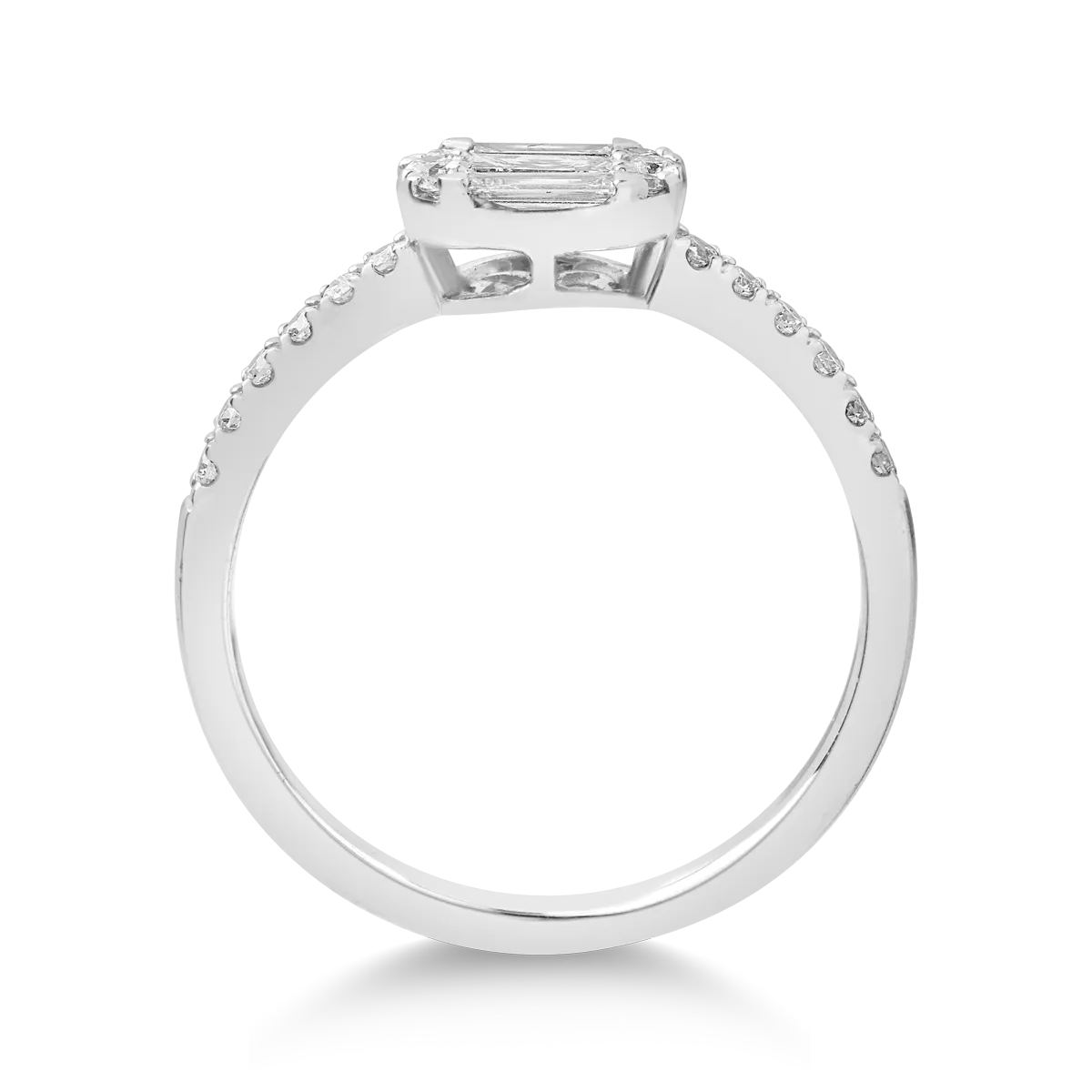 18K white gold ring with 0.4ct diamonds