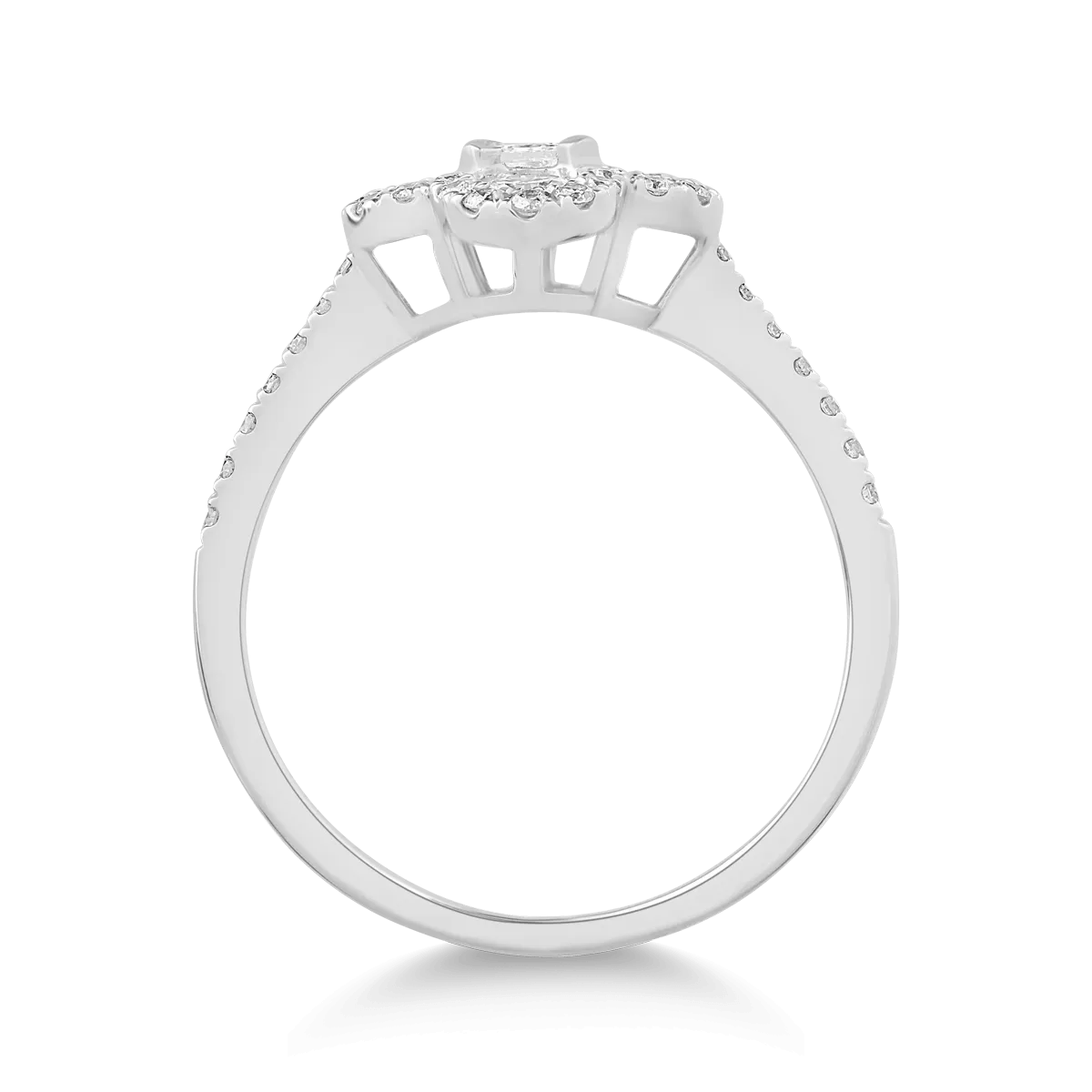 Inel din aur alb cu diamante de 0.81ct
