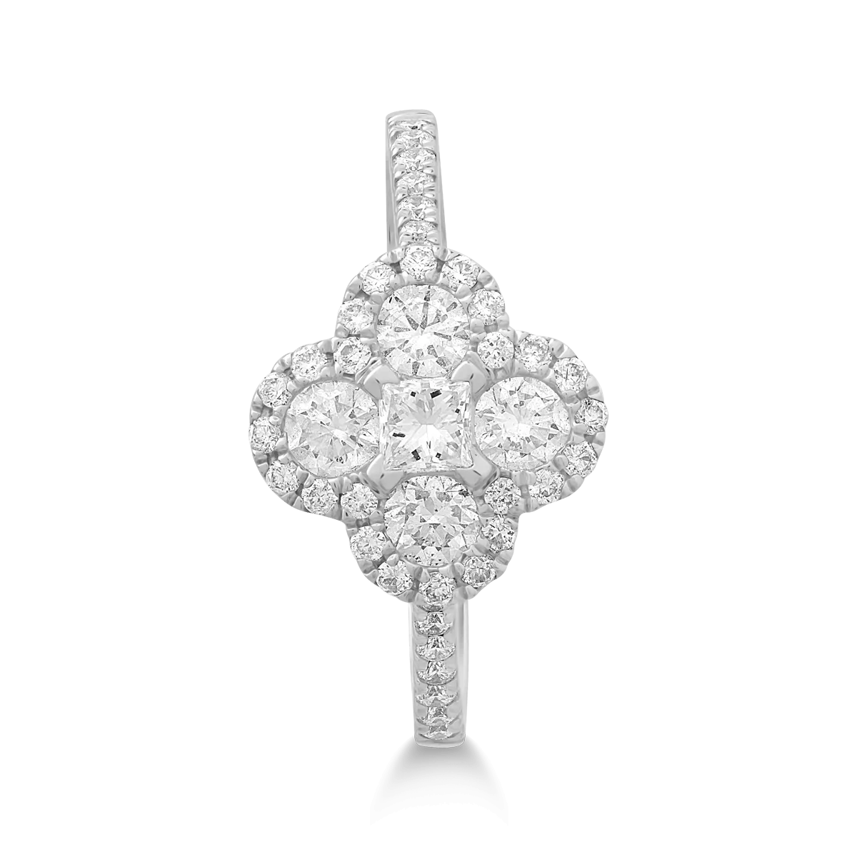 Inel din aur alb cu diamante de 0.81ct