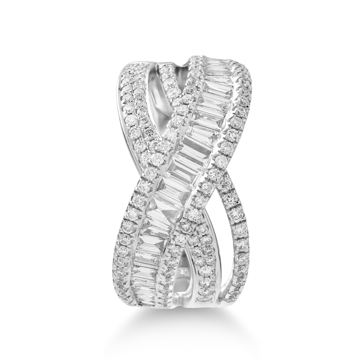 Inel din aur alb de 18K cu diamante de 1.26ct