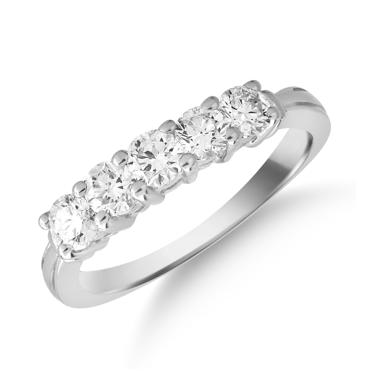 18K white gold ring with 0.76ct diamonds