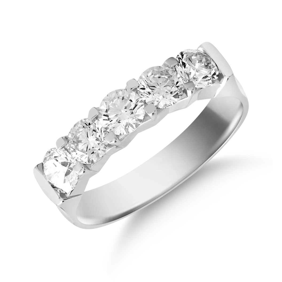 18K white gold ring with 1.3ct diamonds