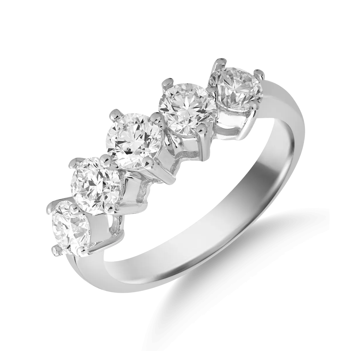 18K white gold ring with 1.4ct diamonds