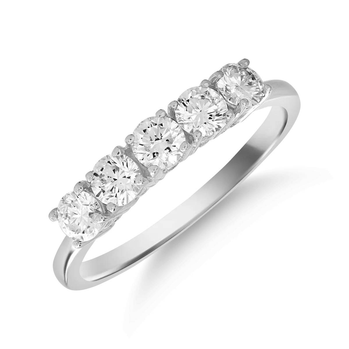 18K white gold ring with diamonds of 0.76ct