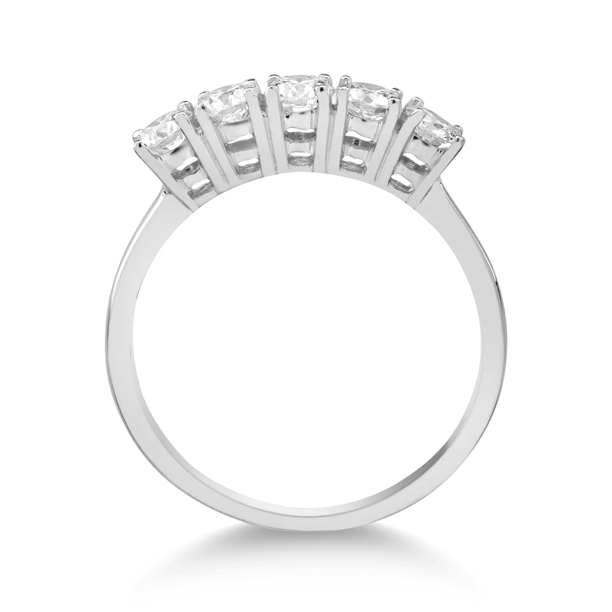 18K white gold ring with diamonds of 0.76ct