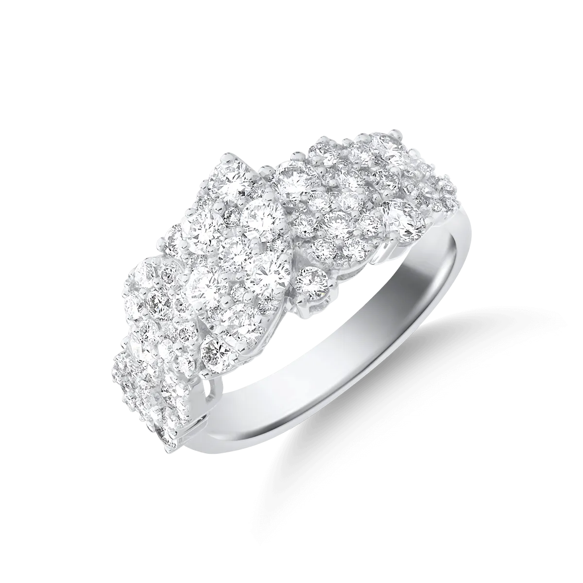 Inel din aur alb cu diamante de 1.5ct