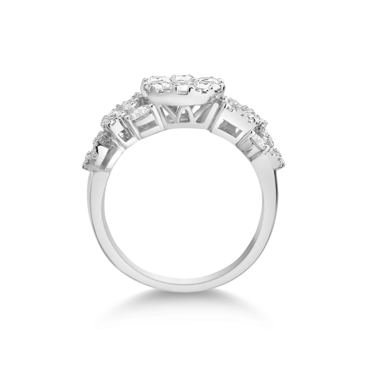 Inel din aur alb cu diamante de 1.66ct