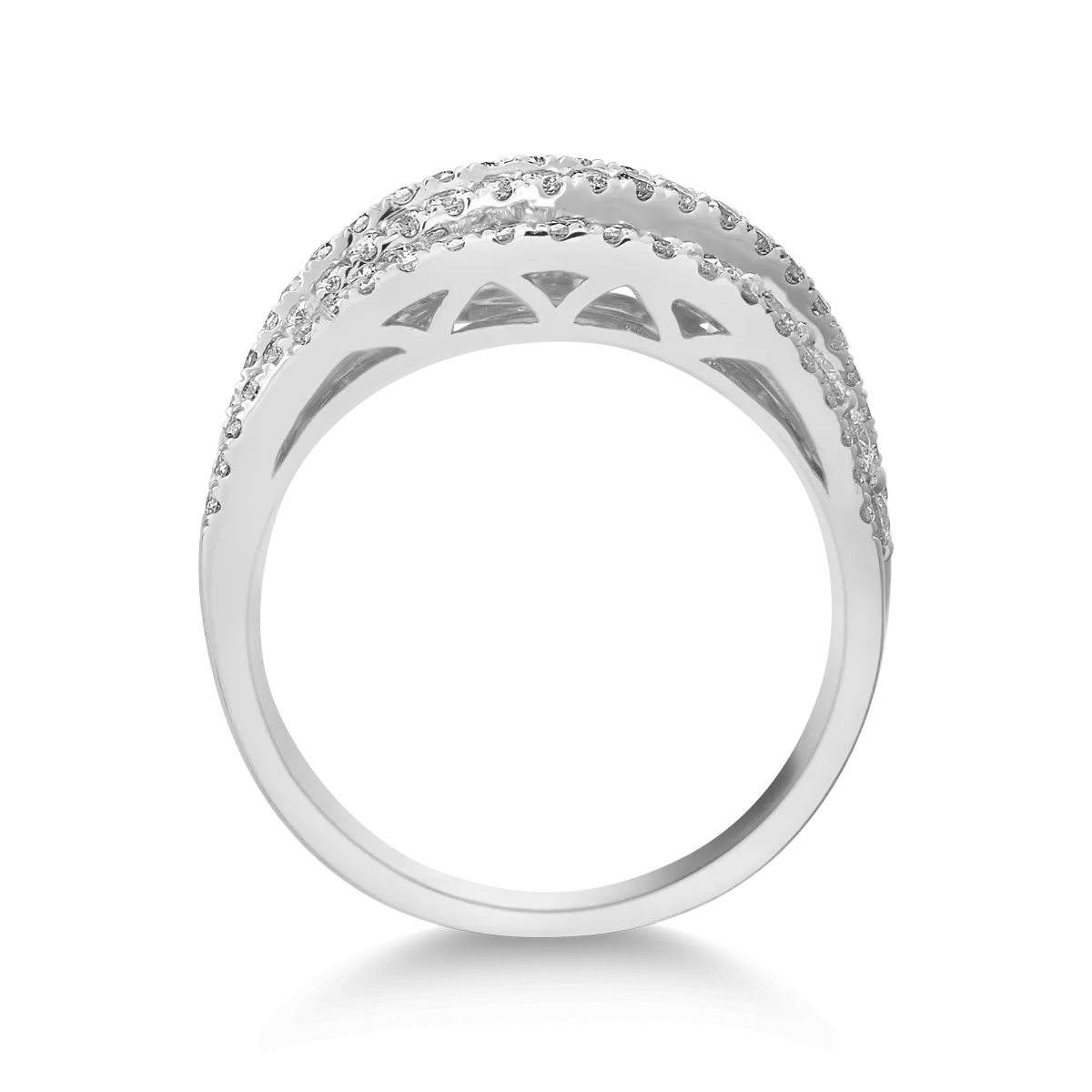Inel din aur alb cu diamante de 2.18ct