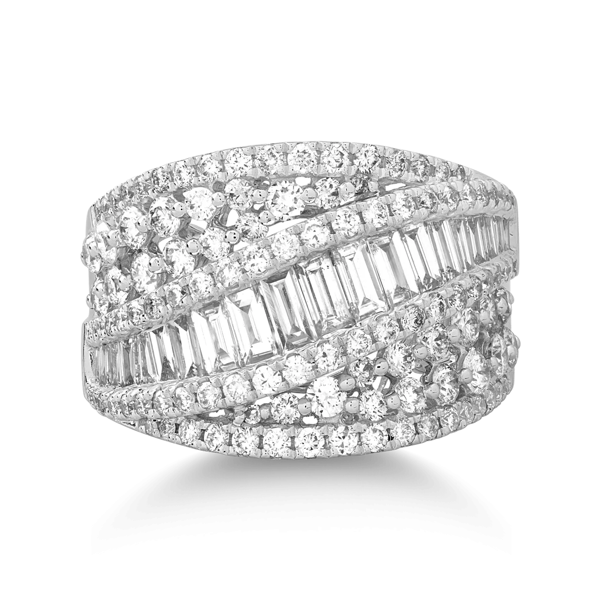 Inel din aur alb cu diamante de 2.18ct