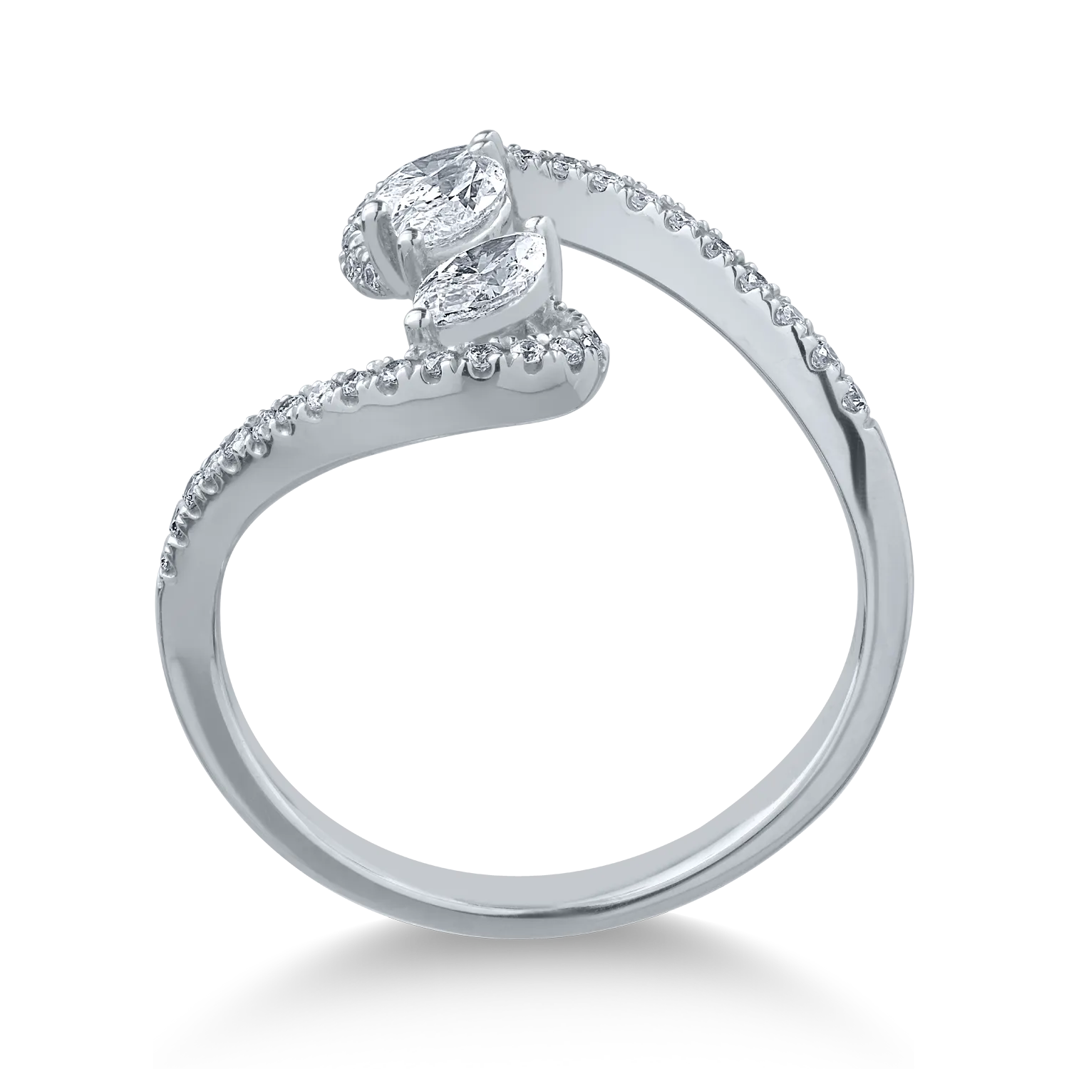 Inel din aur alb cu diamante de 0.60ct