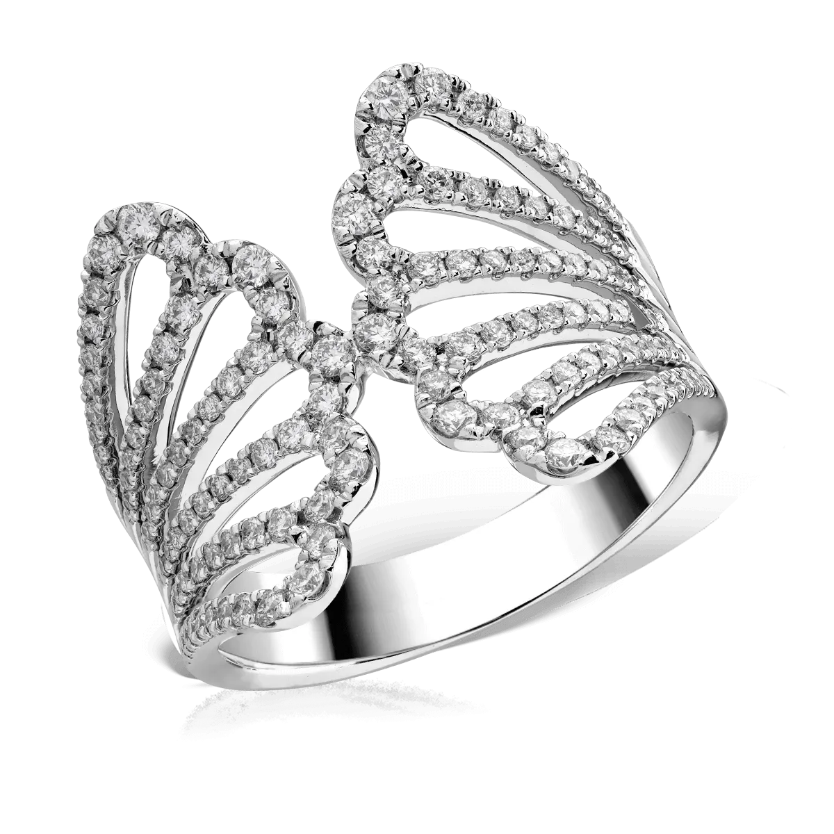 Inel din aur alb cu diamante de 0.7ct