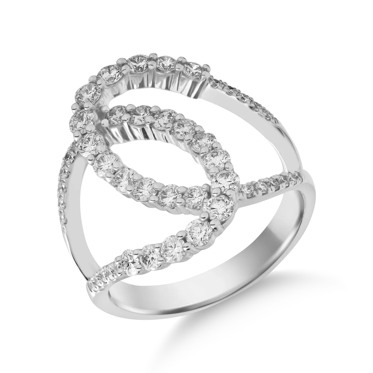 Inel din aur alb de 18K cu diamante de 1.05ct-106696