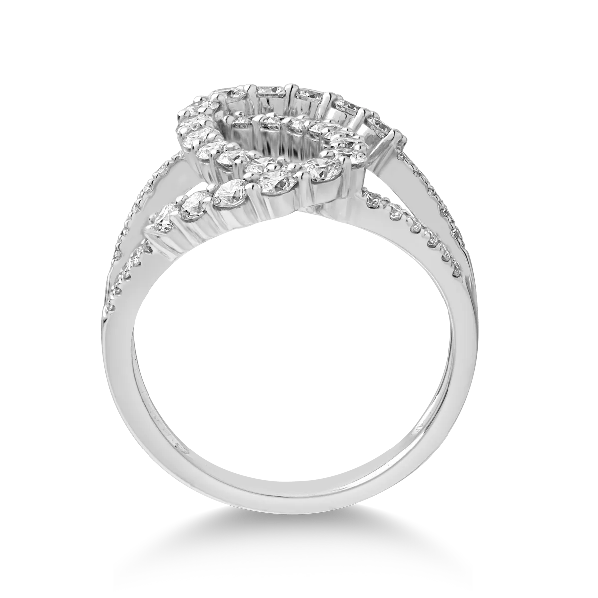 Inel din aur alb cu diamante de 1.05ct