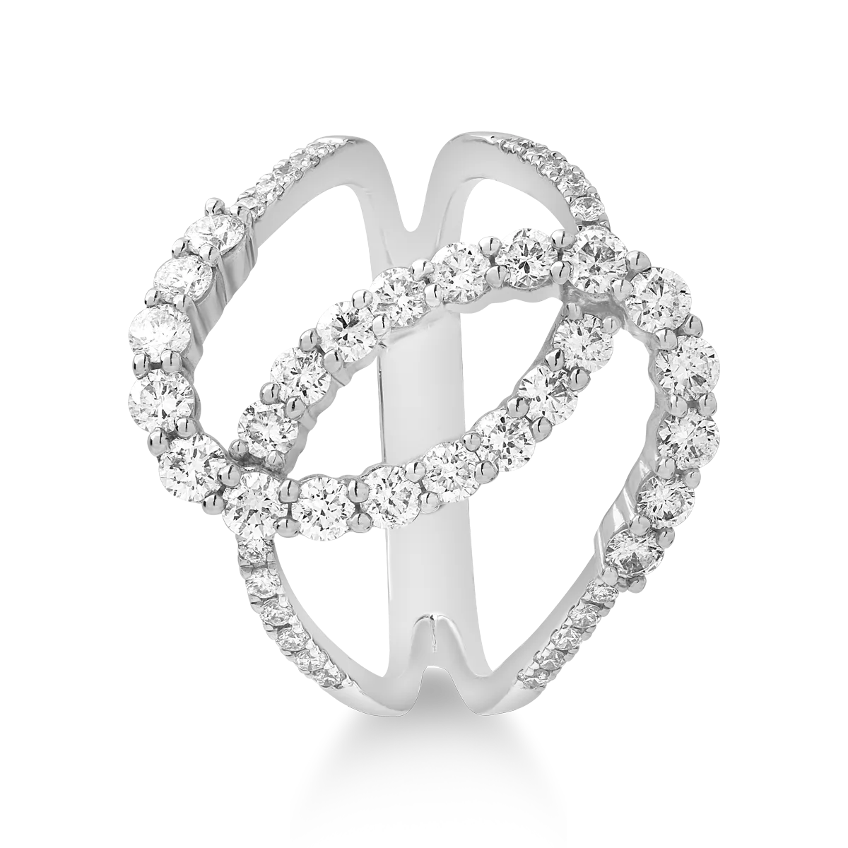 Inel din aur alb cu diamante de 1.05ct