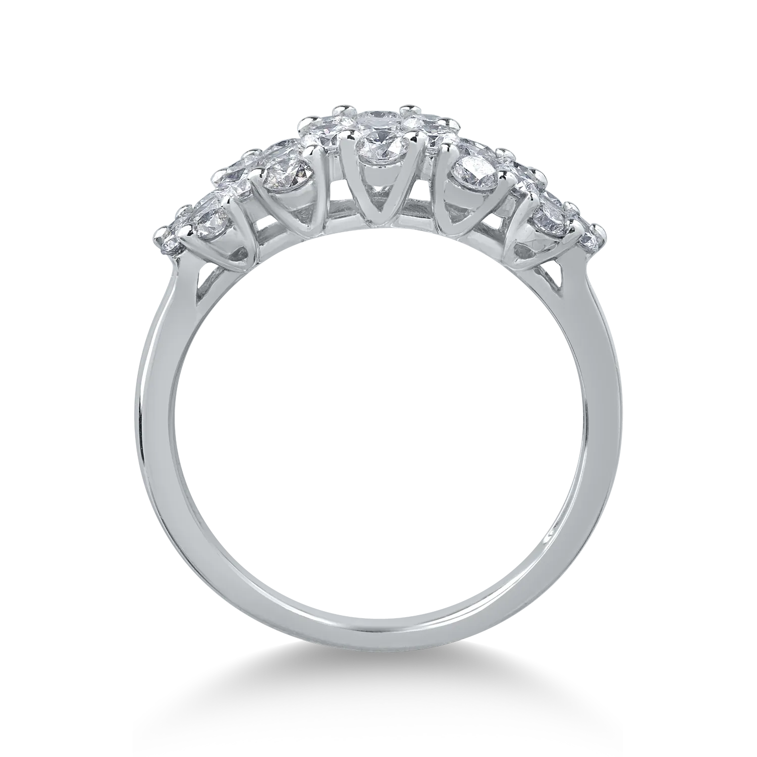 18K white gold ring with 1.24ct diamonds