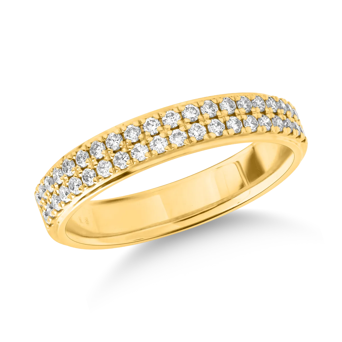 18K yellow gold ring with 0.35ct diamonds