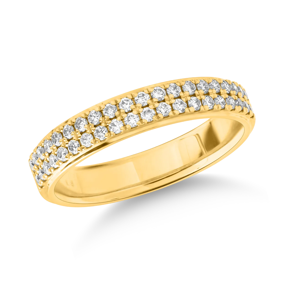 Inel din aur galben cu diamante de 0.35ct