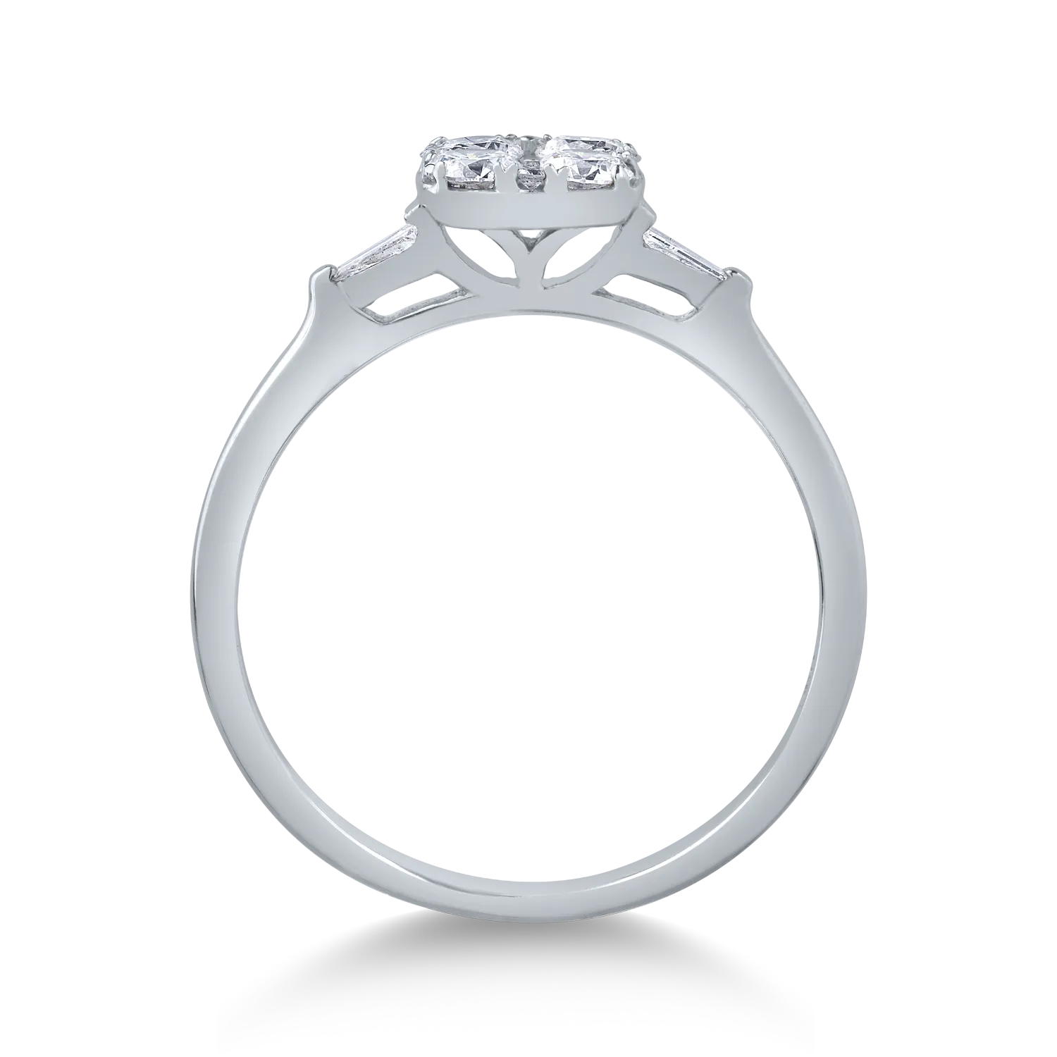 18K fehérarany gyűrű 0.51ct gyémántokkal