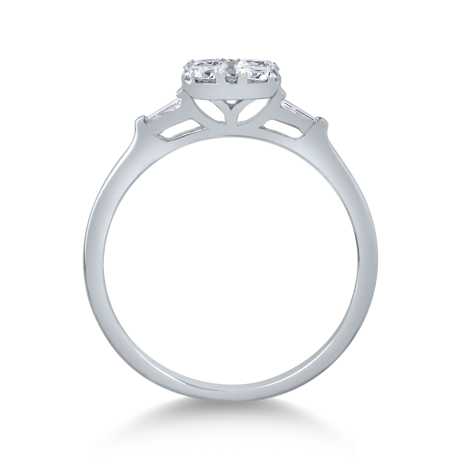Inel din aur alb cu diamante de 0.51ct