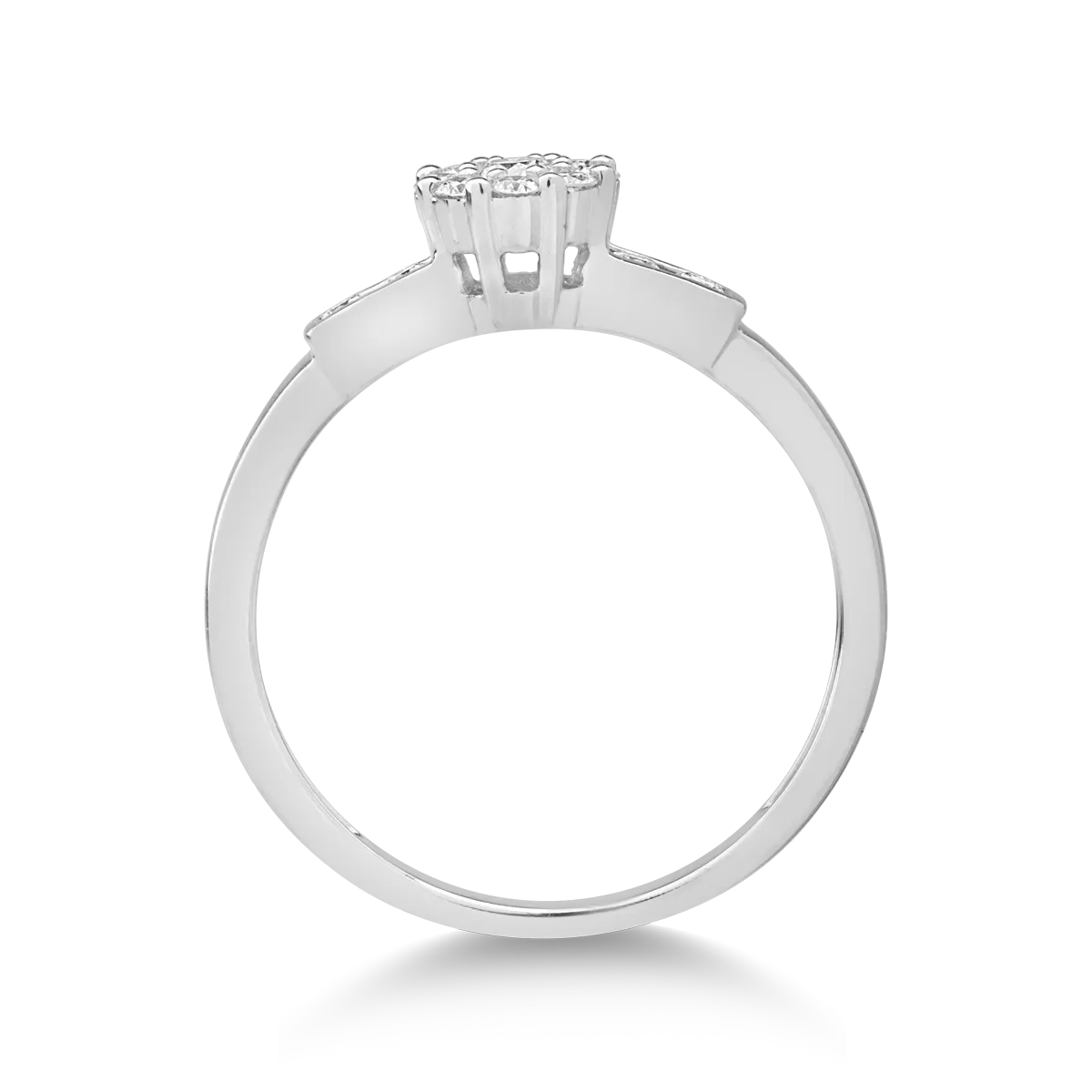 Пръстен от бяло злато 18K с диаманти 0.28ct