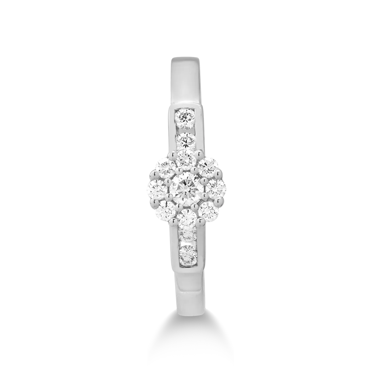 Пръстен от бяло злато 18K с диаманти 0.28ct