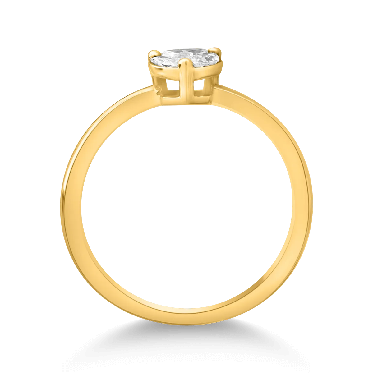 Inel din aur galben de 18K cu diamante de 0.201ct