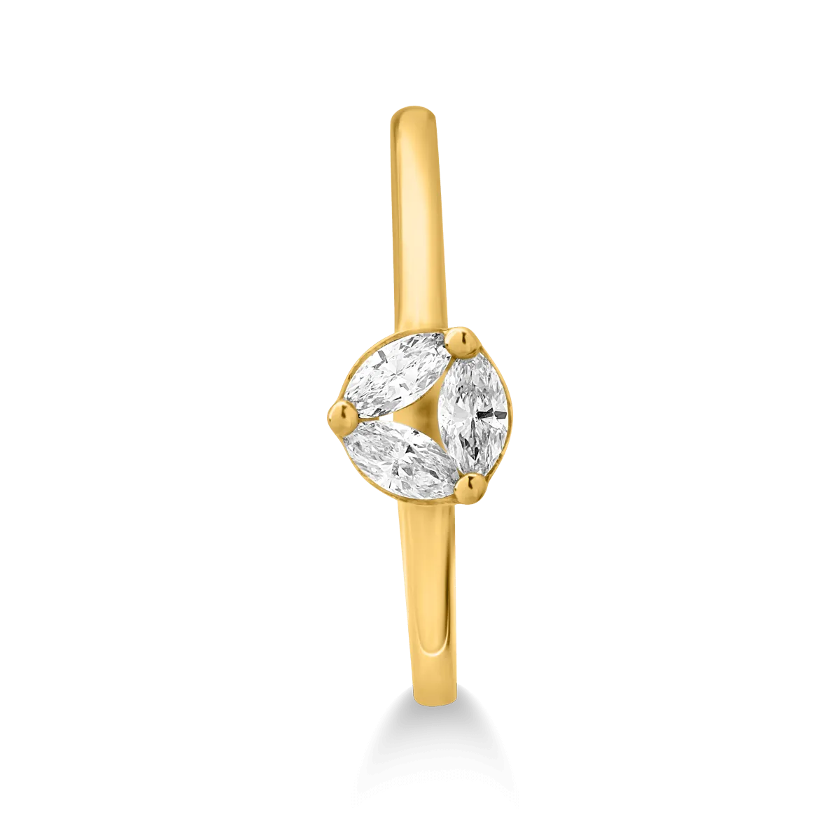 Inel din aur galben de 18K cu diamante de 0.201ct