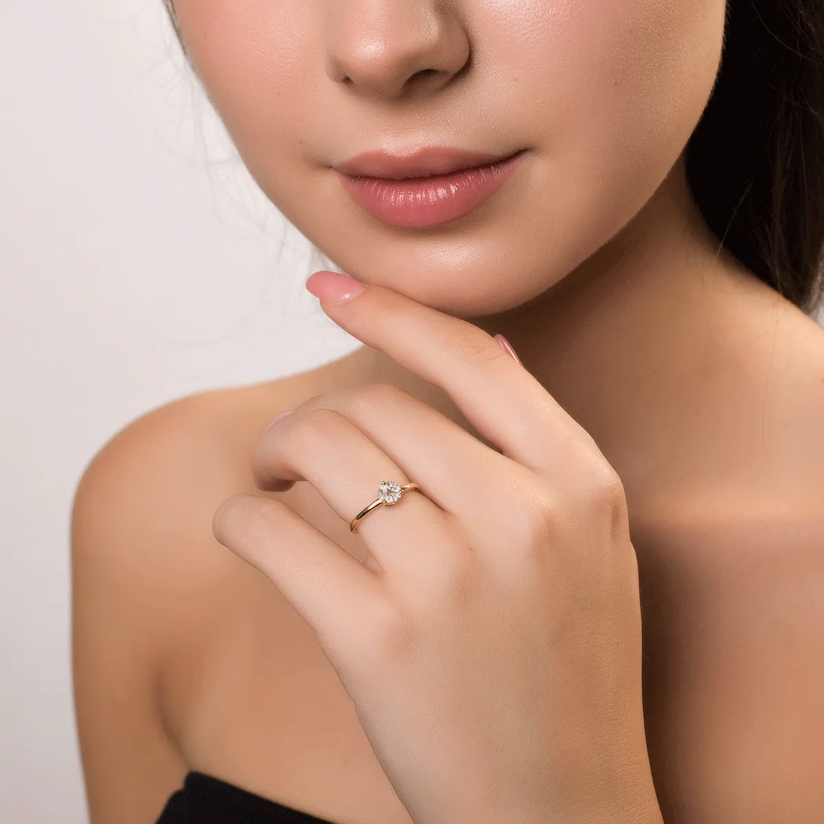 Inel din aur galben de 18K cu diamante de 0.201ct