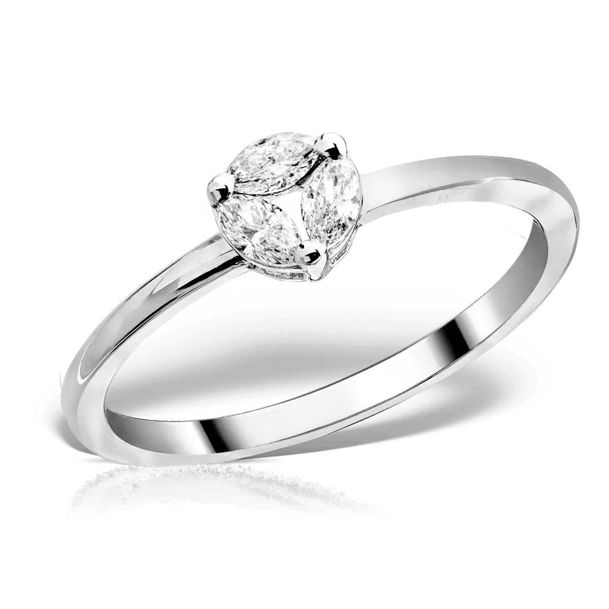 Gyűrű 18K-os fehér aranyból 0.193ct gyémánttal