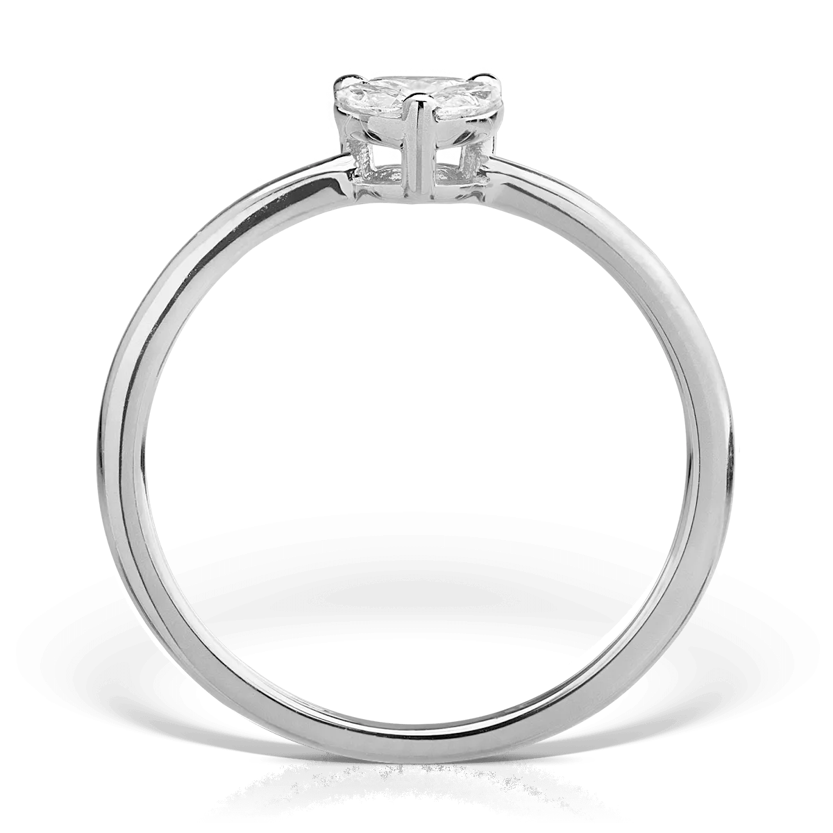 18K white gold ring with 0.193ct diamonds