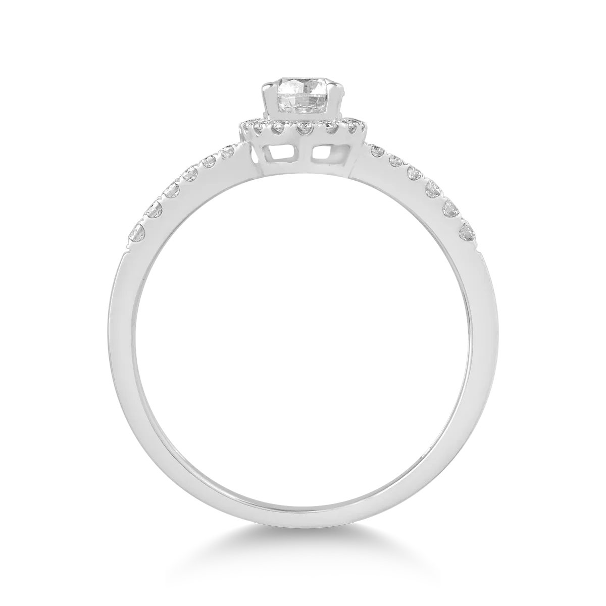 18K white gold ring with 0.48ct diamonds