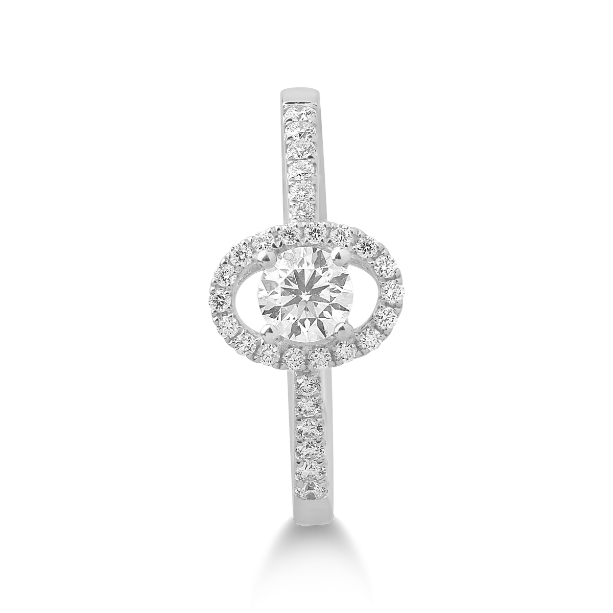 18K white gold ring with 0.48ct diamonds