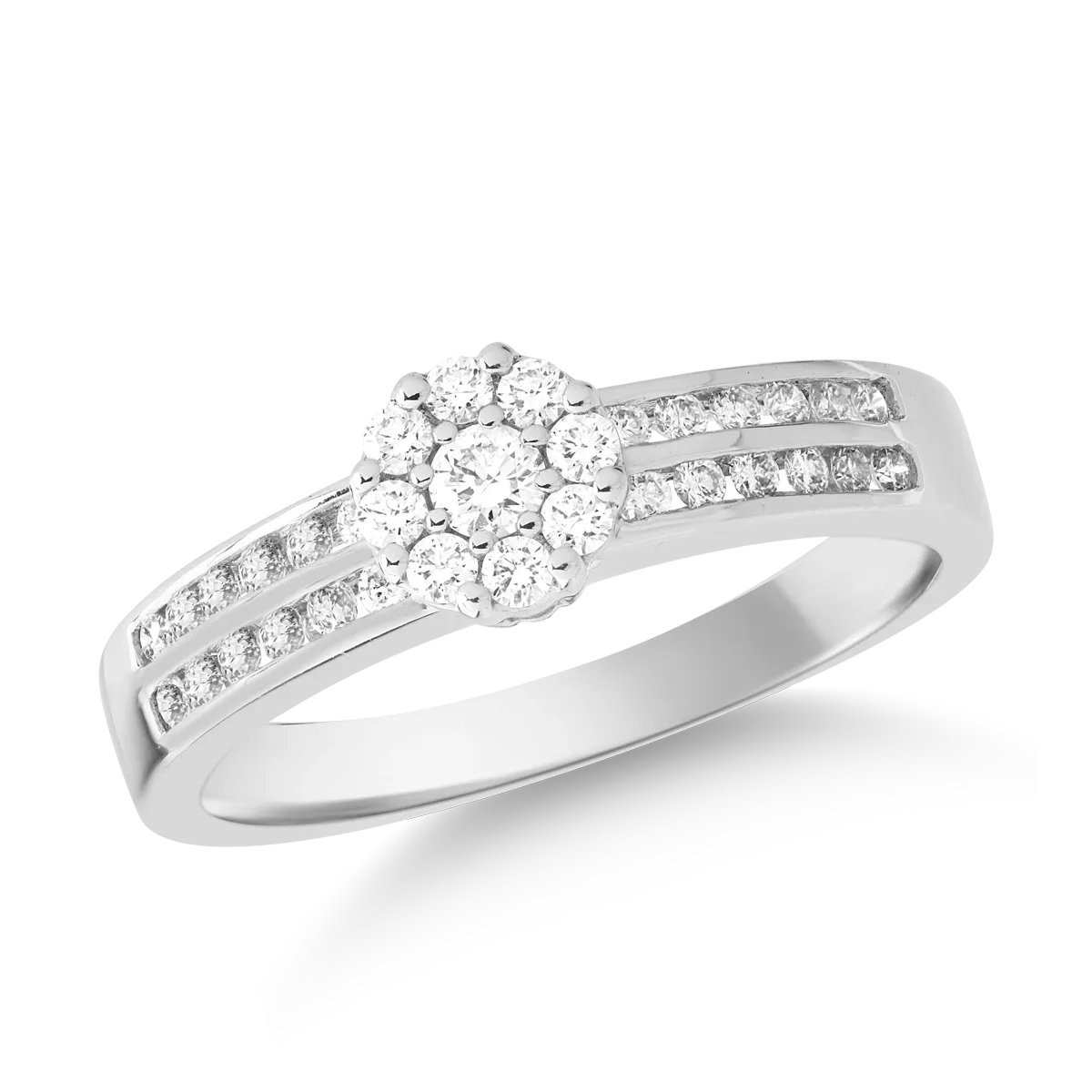 18K white gold ring with 0.39ct diamonds