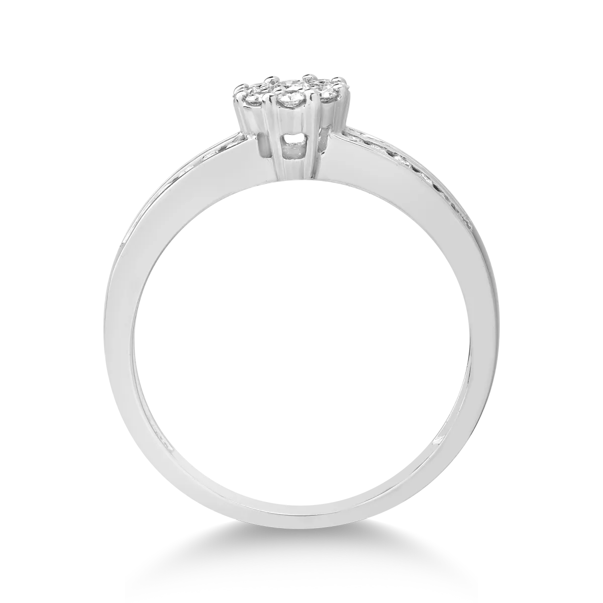 18k fehér arany gyűrű gyémántokkal 0,39ct