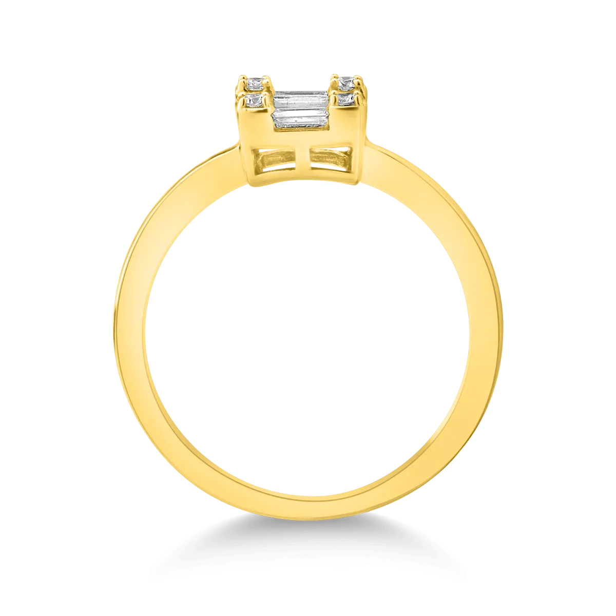 Inel din aur galben de 18K cu diamante de 0.295ct