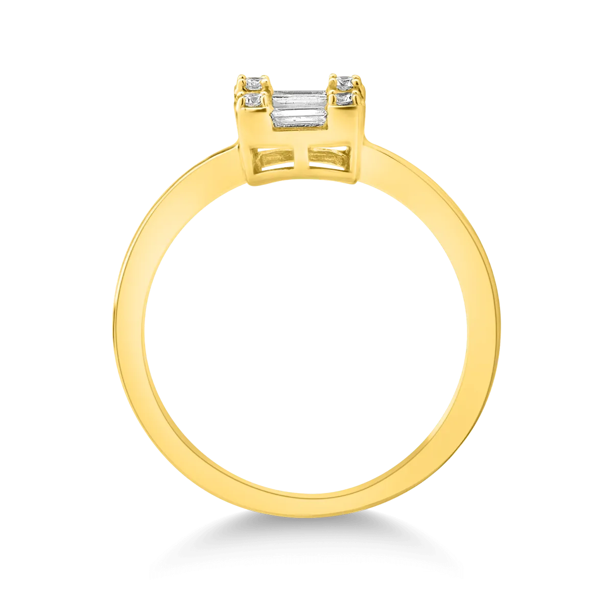 18K yellow gold ring with 0.295ct diamonds