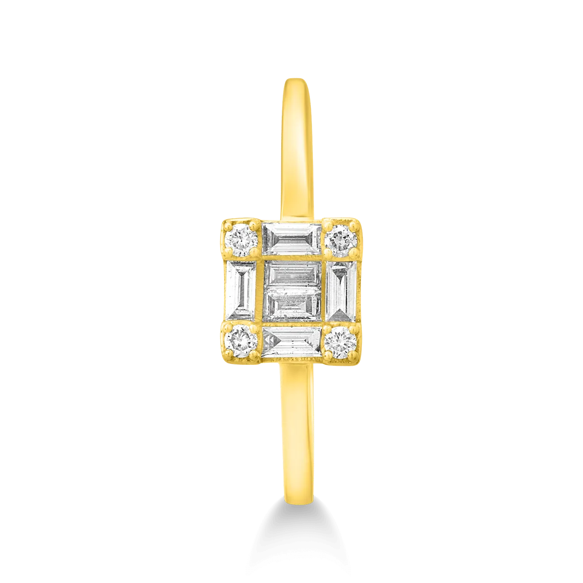 18K yellow gold ring with 0.295ct diamonds