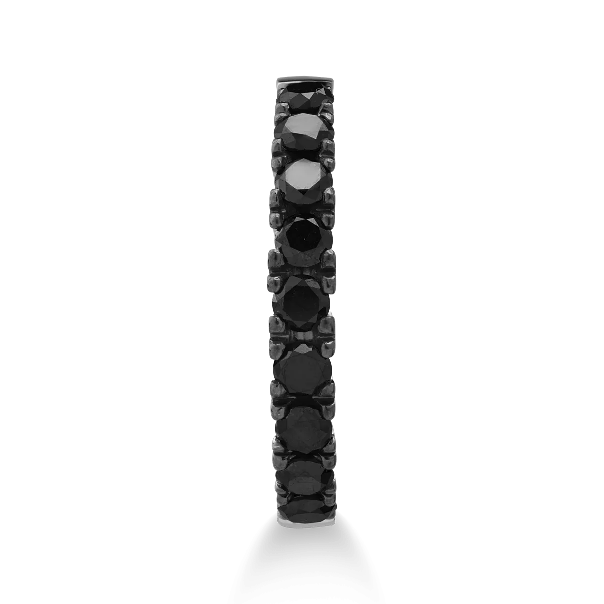 Inel din aur alb cu diamante negre de 0.85ct