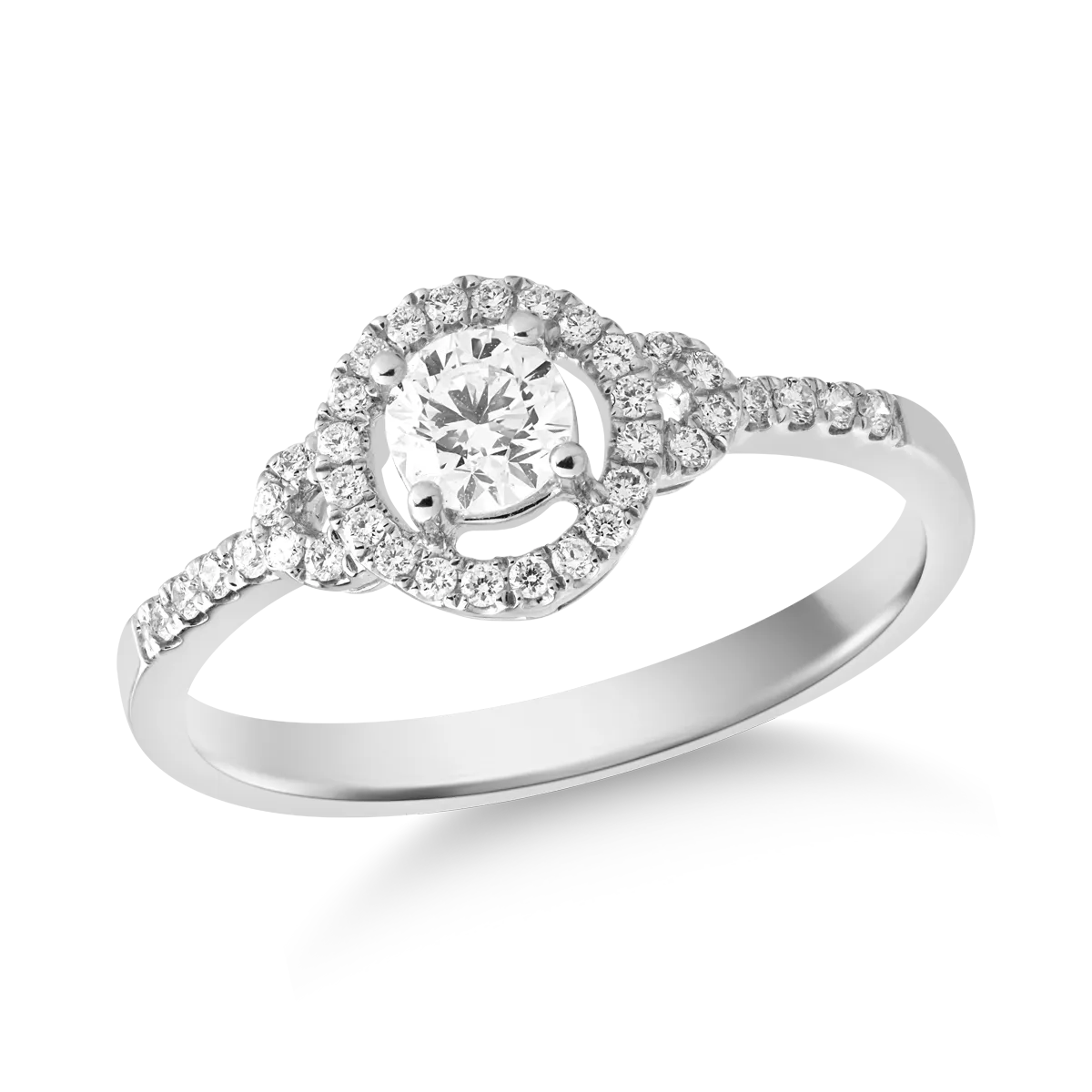18K white gold ring with 0.45ct diamonds